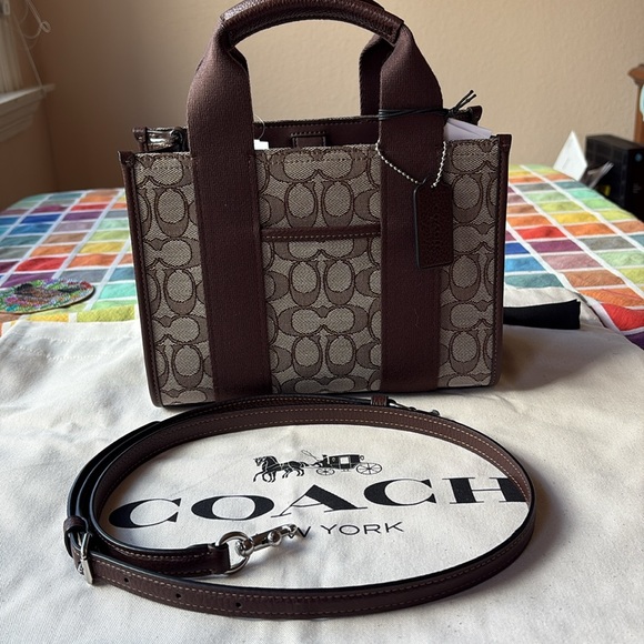 💼 COACH Smith Tote Bag 24 In Signature Jacquard 💼 NWT 💼 - Picture 4 of 16